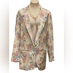 Charming Vintage Floral Lightweight Blazer by Kelly Stevens